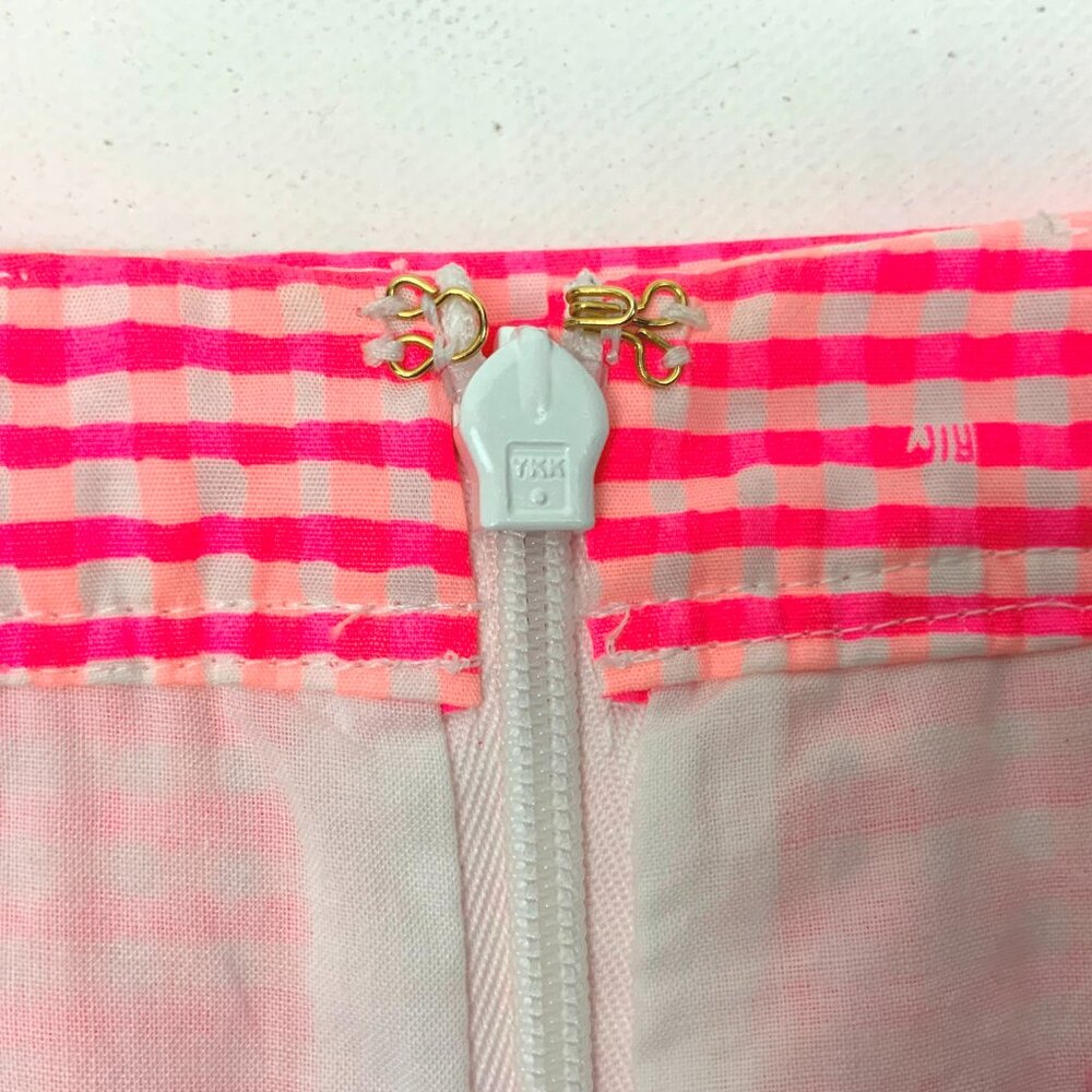 Lilly Pulitzer Thyme Scallop Peplum Gingham Skirt Fiesta Pretty Pink Size 2 - Picture 15 of 16